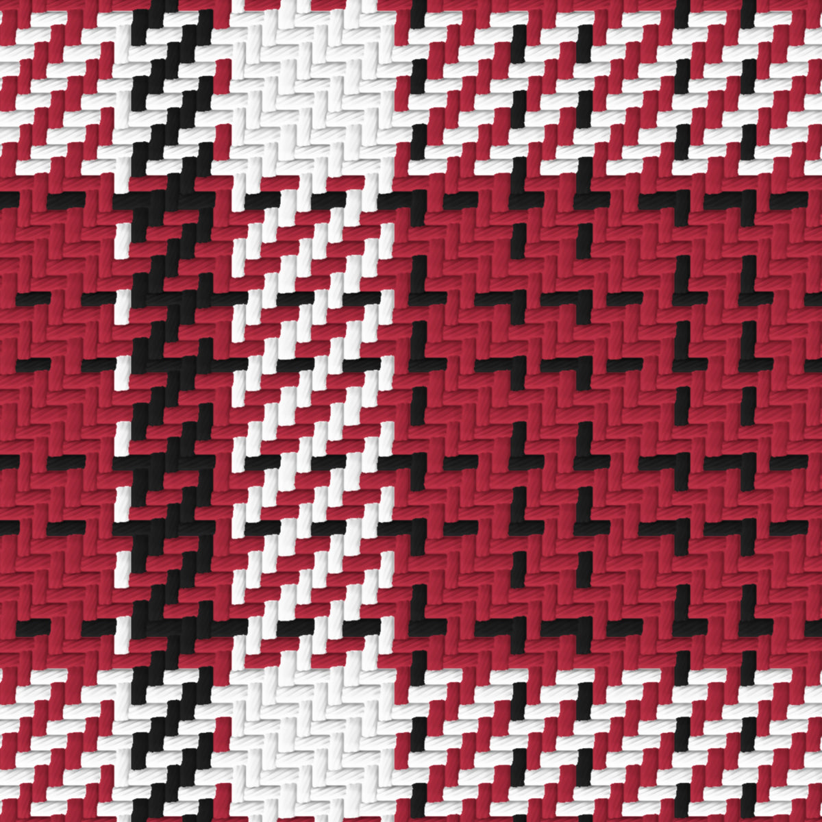 Cardinal, White & Near Black — Heritage — Pattern detail