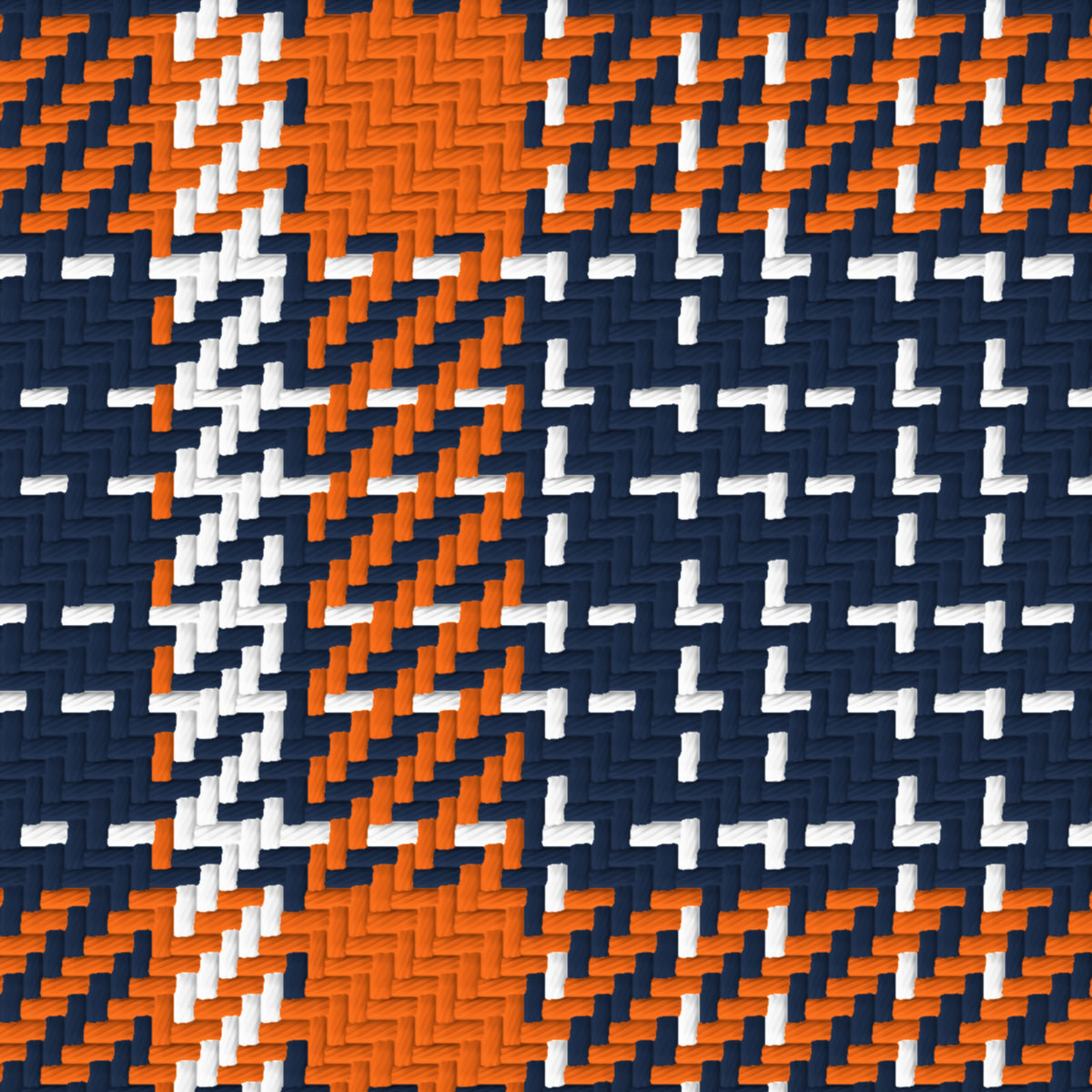 Navy, Orange & White — Heritage — Pattern detail