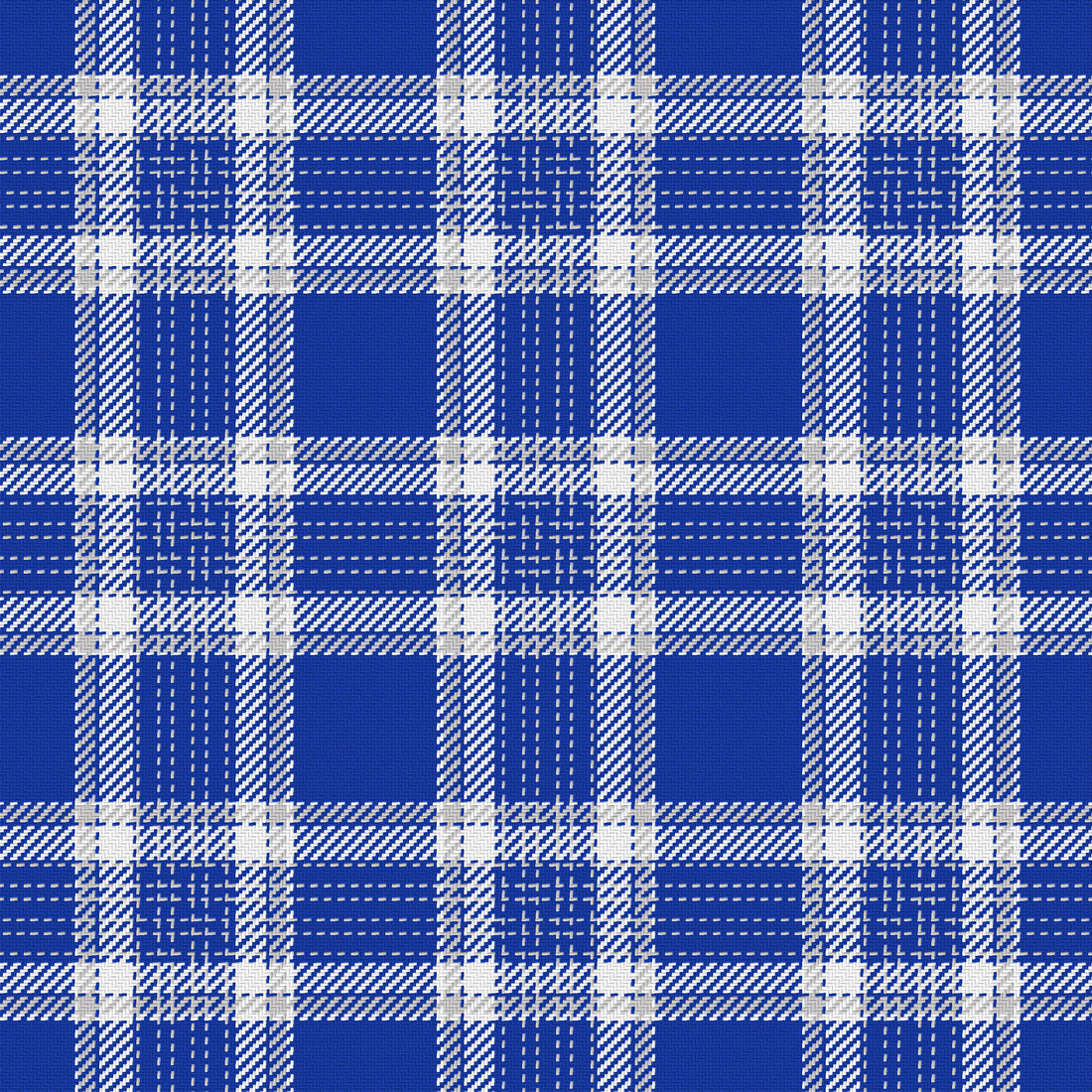 Royal Blue, White & Light Gray — Heritage — Full pattern