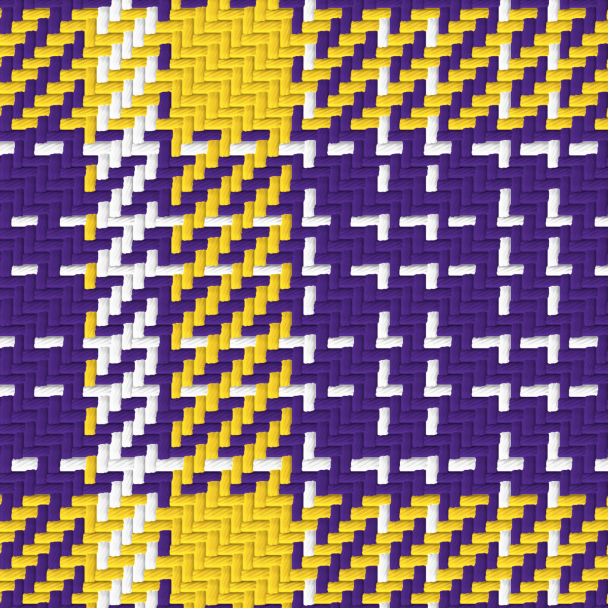 Purple, Golden Yellow & White — Heritage — Pattern detail