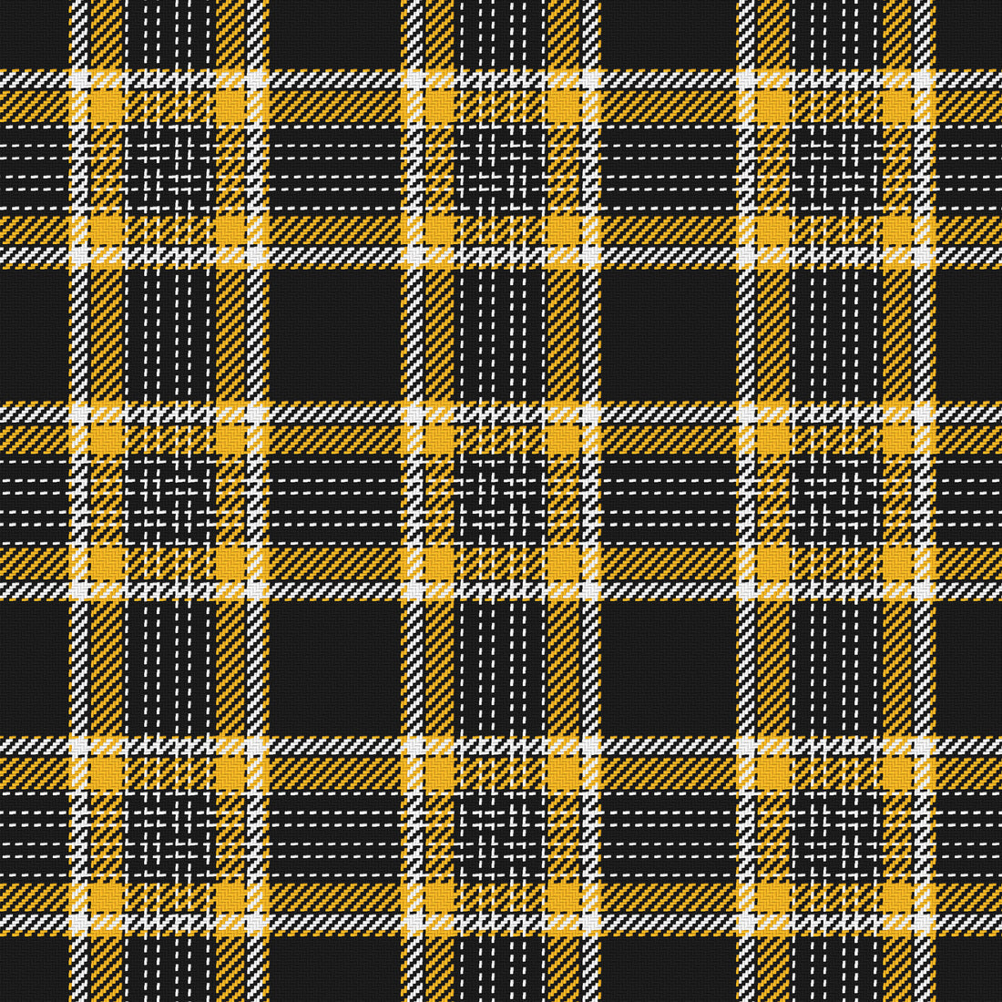 Near Black, Golden Yellow & White — Heritage — Full pattern