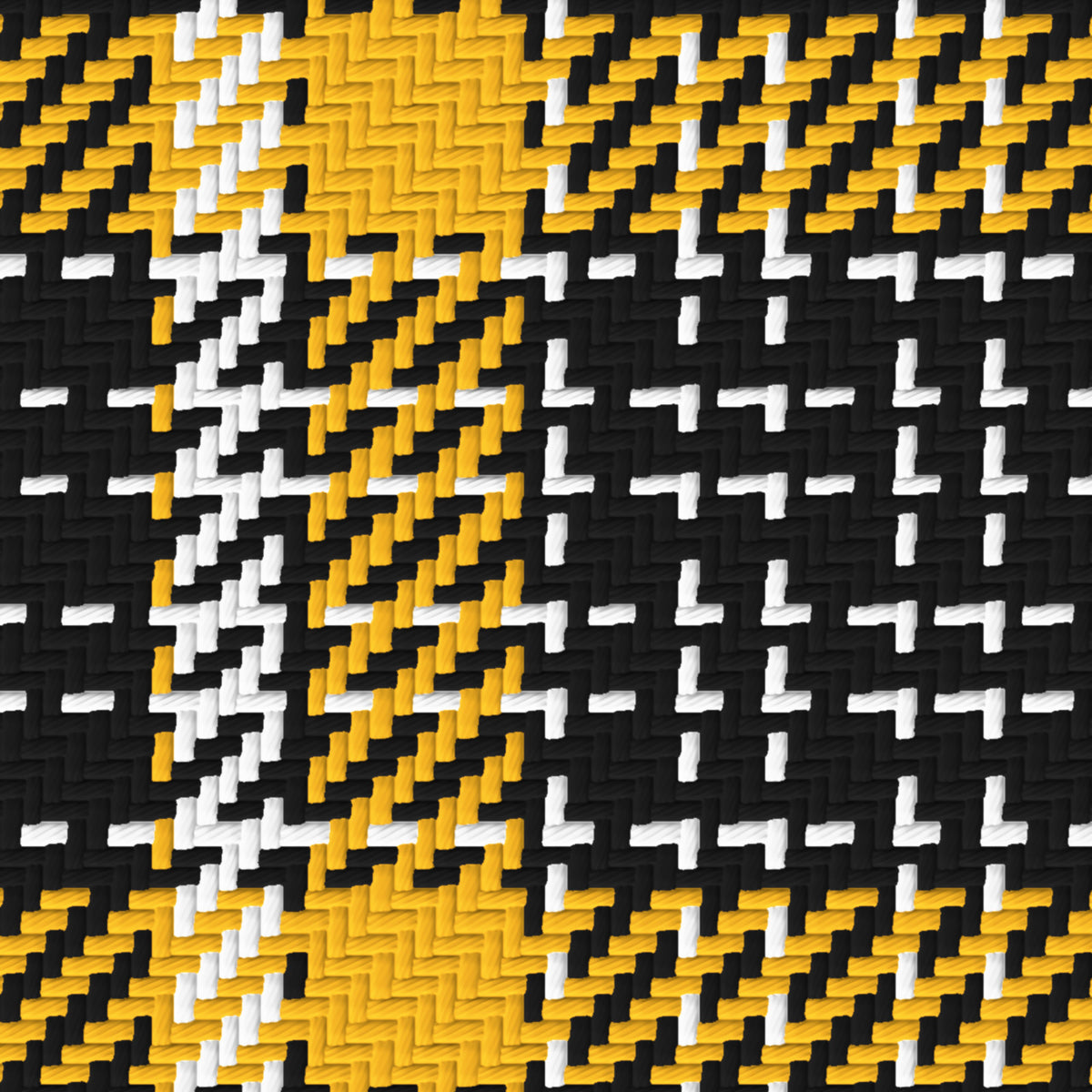 Near Black, Golden Yellow & White — Heritage — Pattern detail