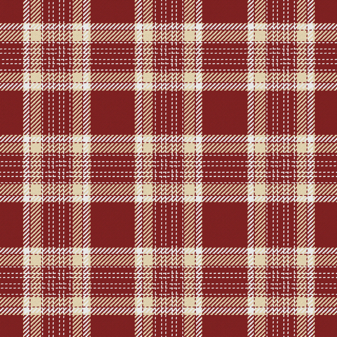 Crimson, Cream & White — Heritage — Full pattern