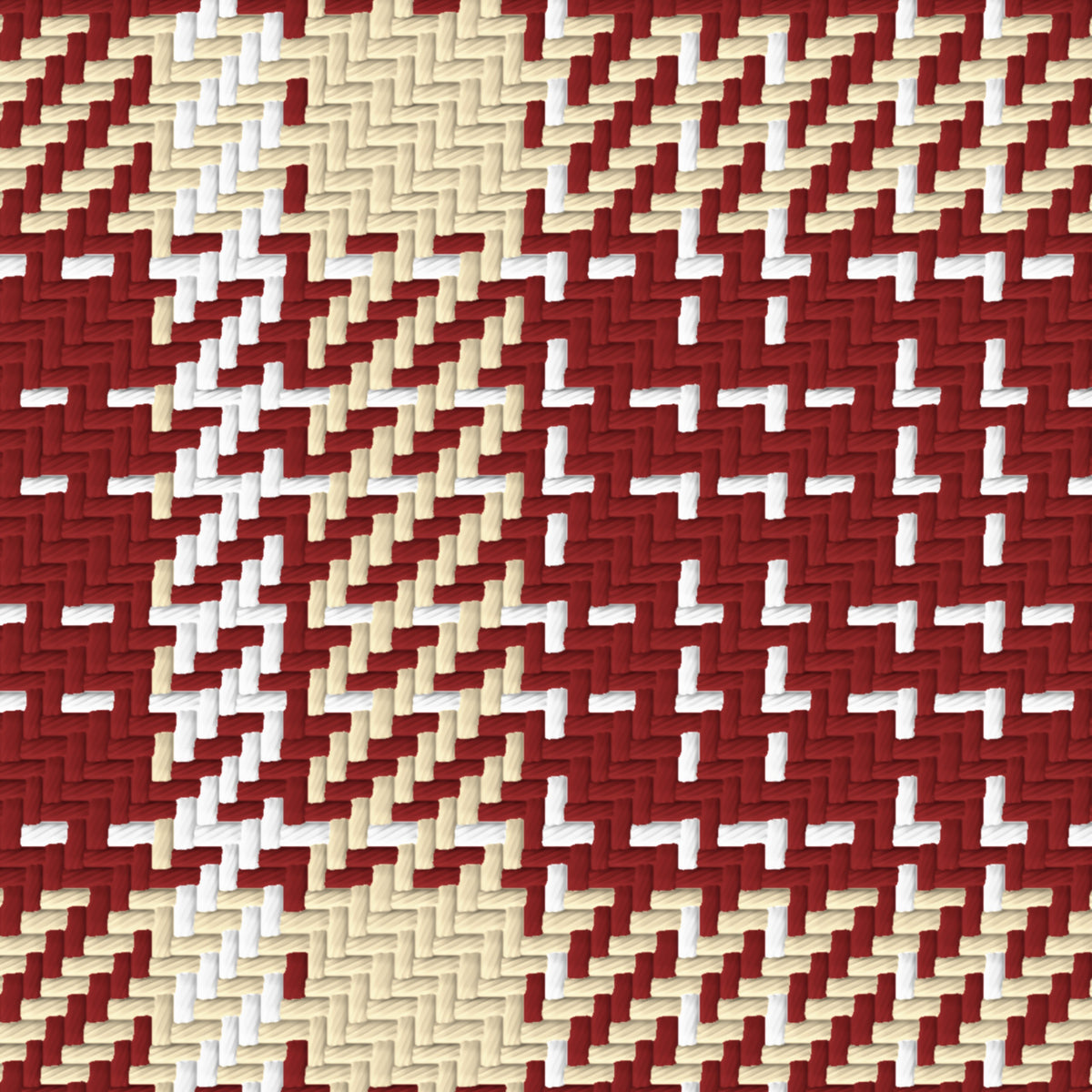 Crimson, Cream & White — Heritage — Pattern detail