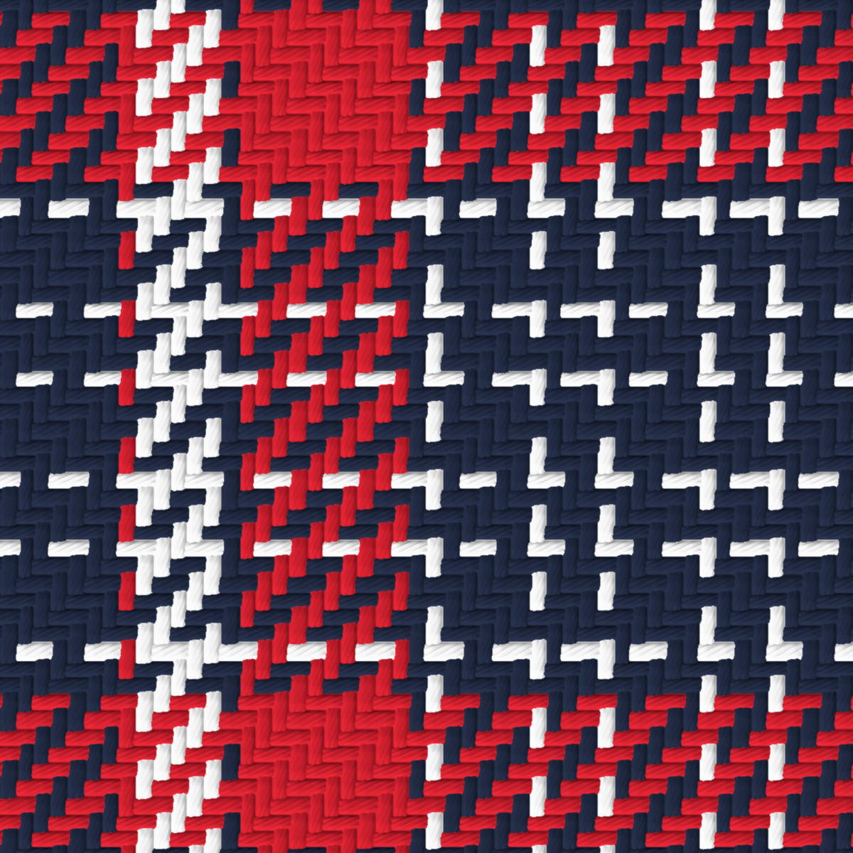Deep Navy, Red & White — Heritage — Pattern detail