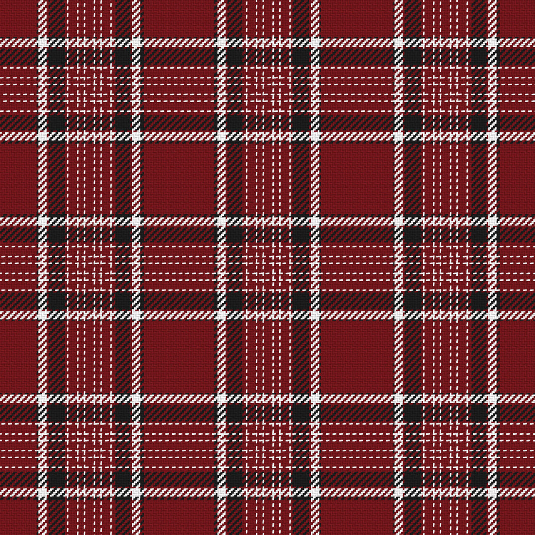 Garnet, Near Black & White — Heritage — Full pattern