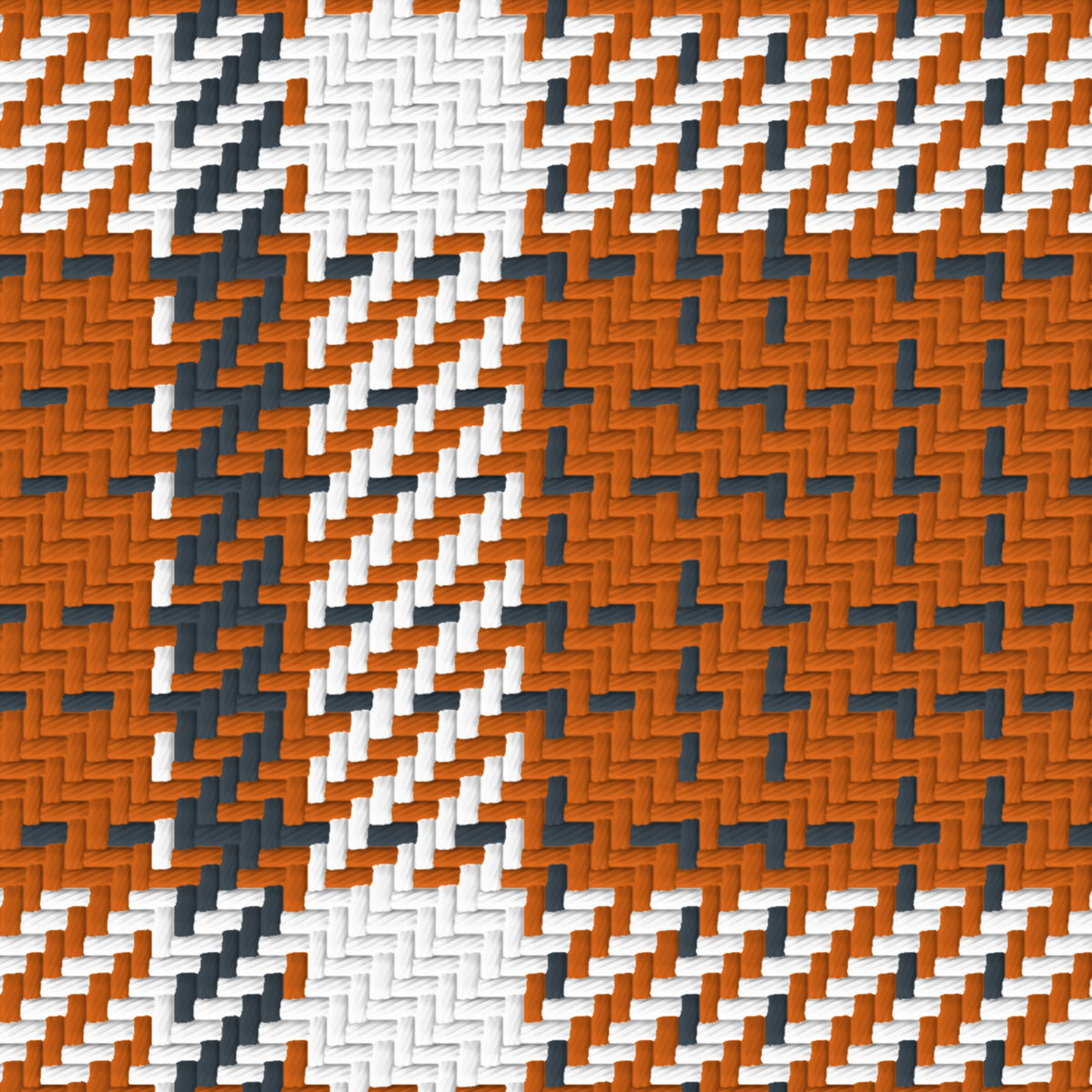 Burnt Orange, White & Charcoal — Heritage — Pattern detail