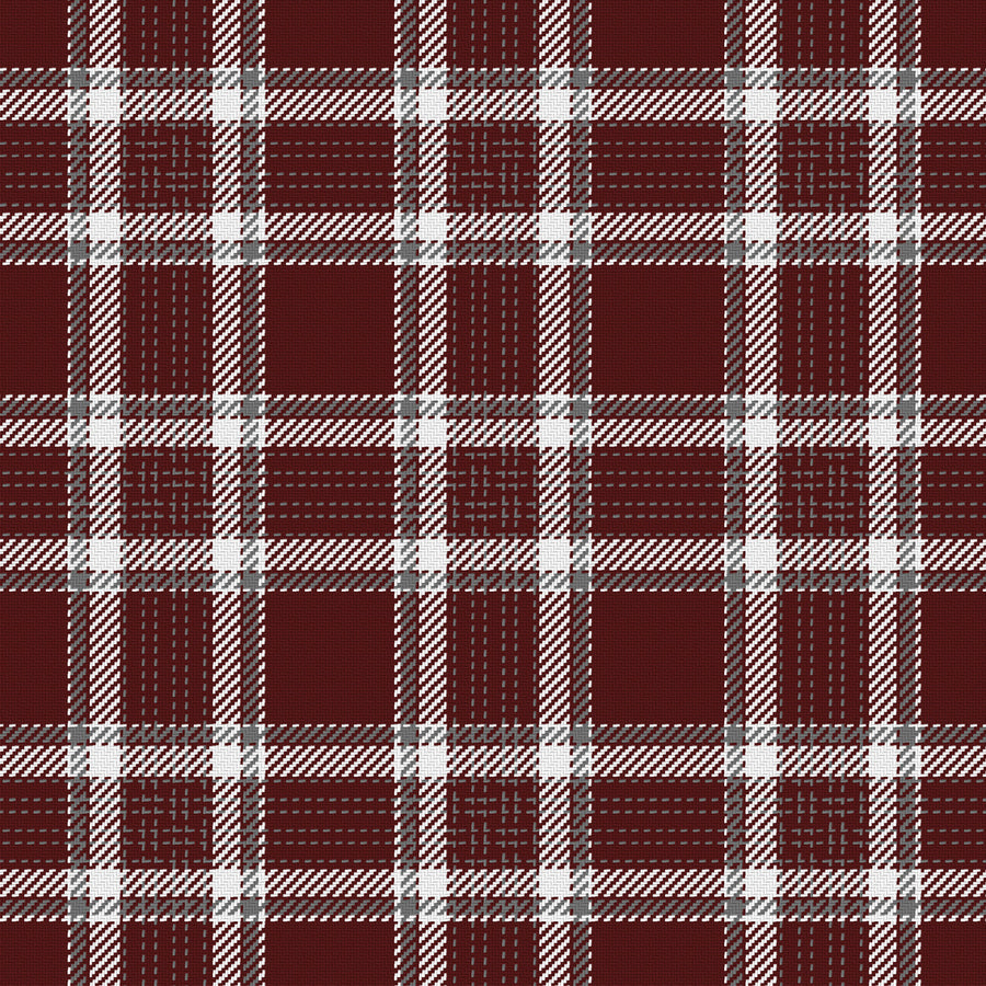 Deep Maroon, White & Gray — Heritage