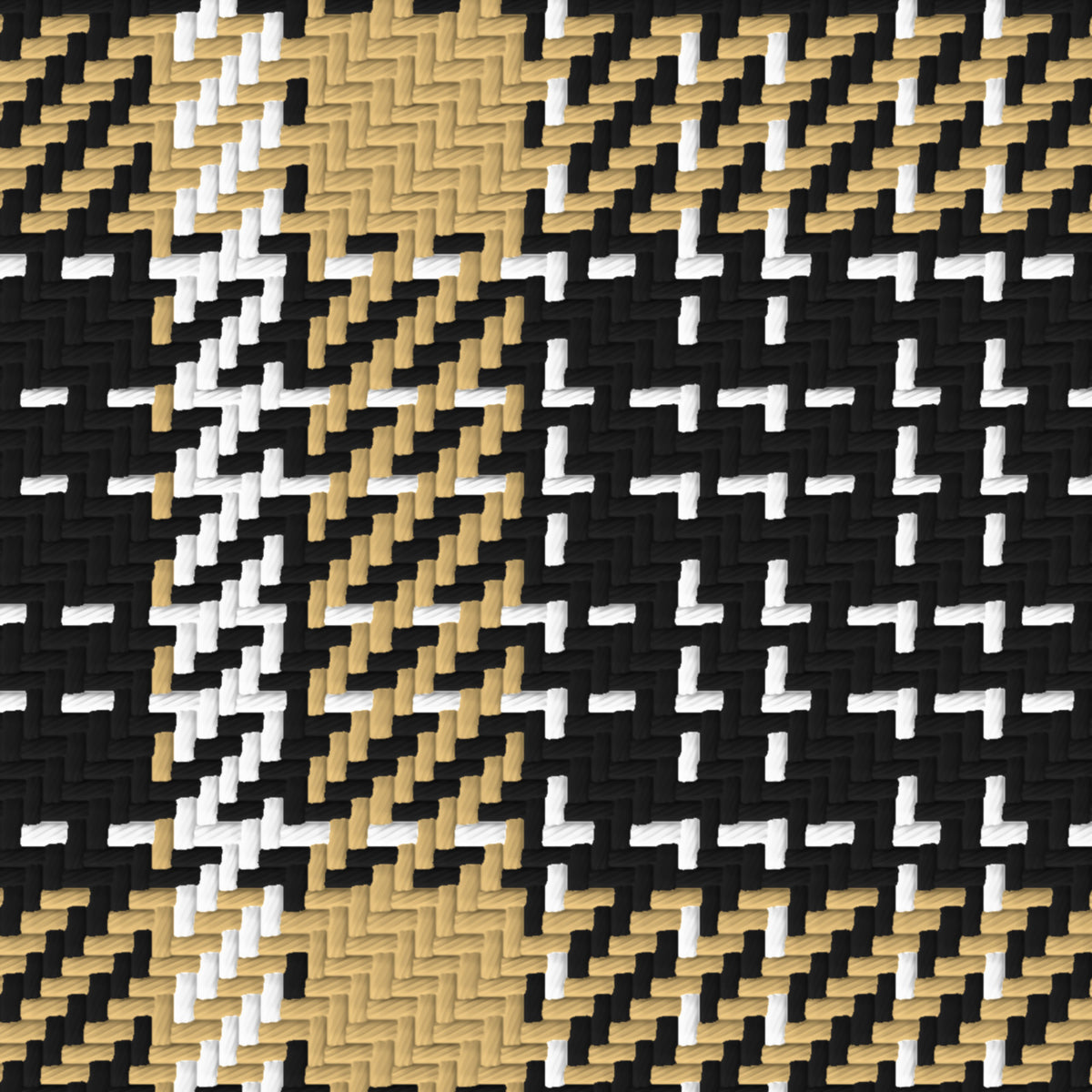 Near Black, Antique Gold & White · Palette 034 — Heritage — Pattern detail