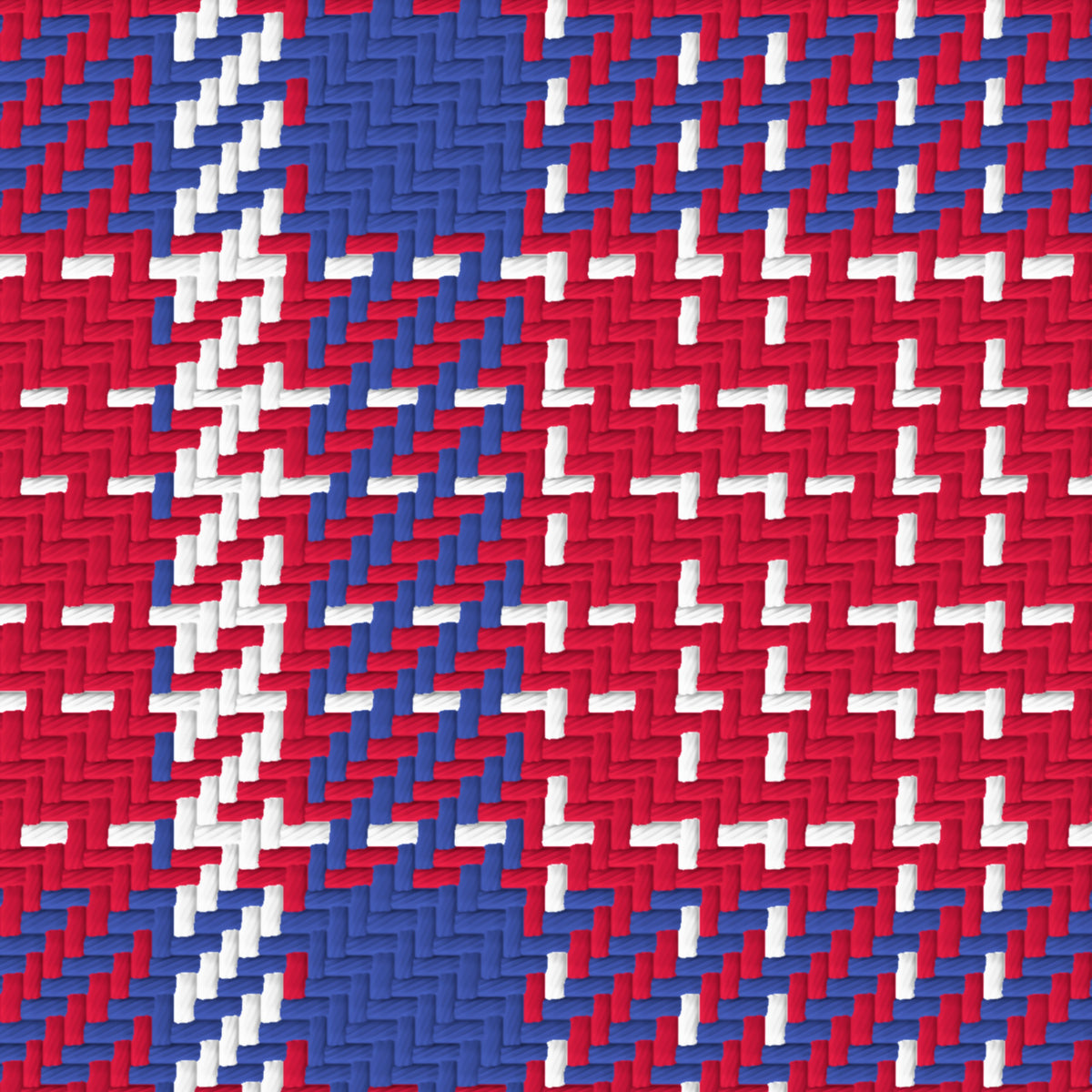 Deep Red, Royal Blue & White — Heritage — Pattern detail