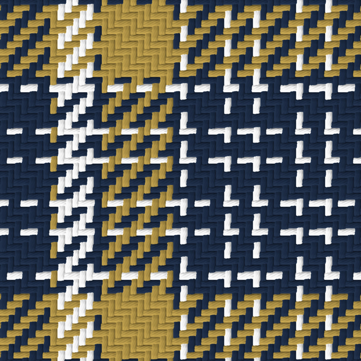 Midnight Navy, Antique Gold & White — Heritage — Pattern detail