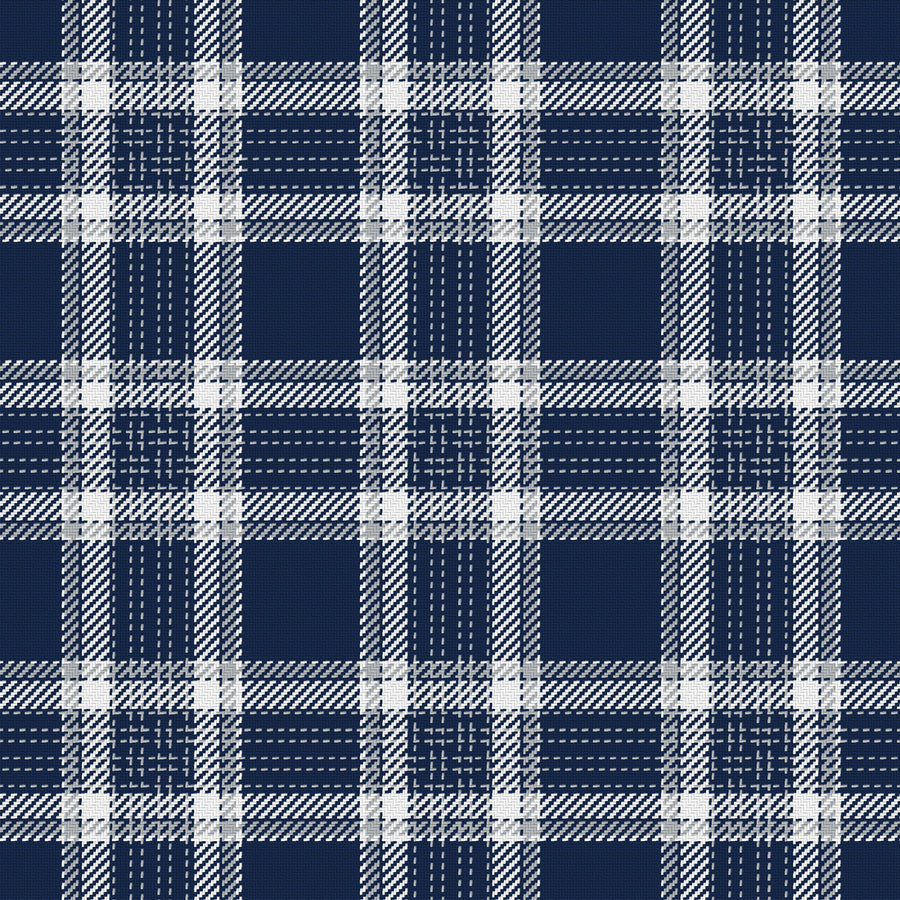 Deep Navy, White & Silver Gray — Heritage