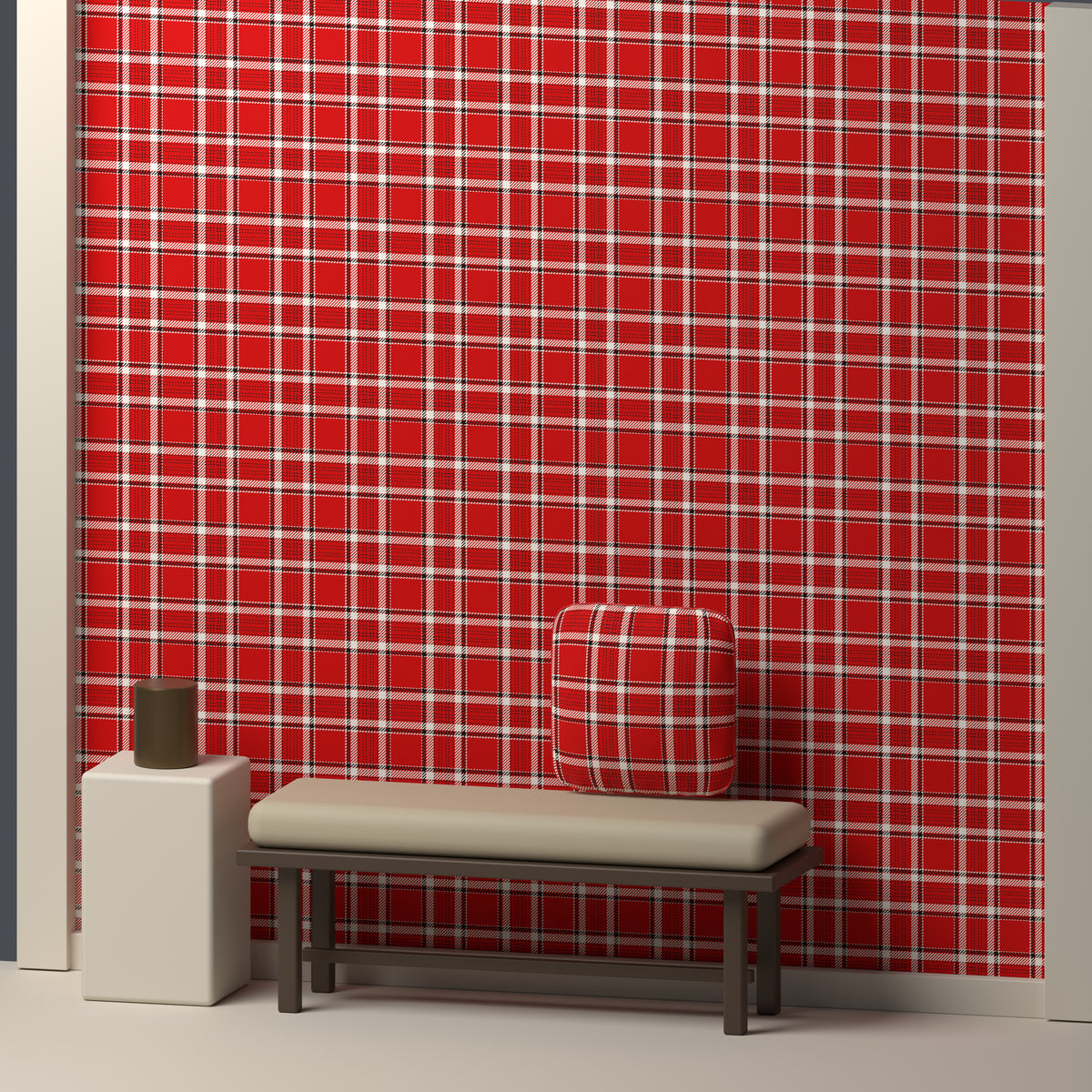 Scarlet, Cream & Near Black — Heritage — In a room