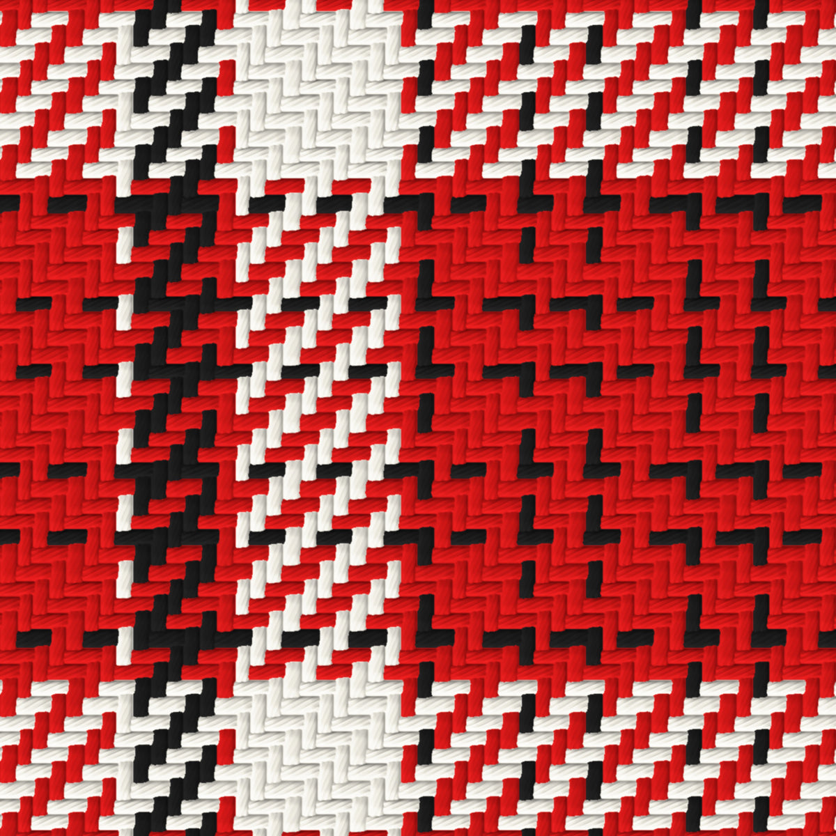 Scarlet, Cream & Near Black — Heritage — Pattern detail
