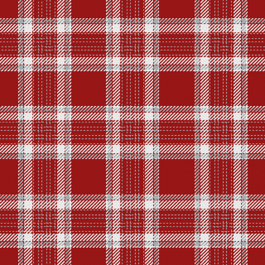 Deep Red, White & Silver Gray — Heritage