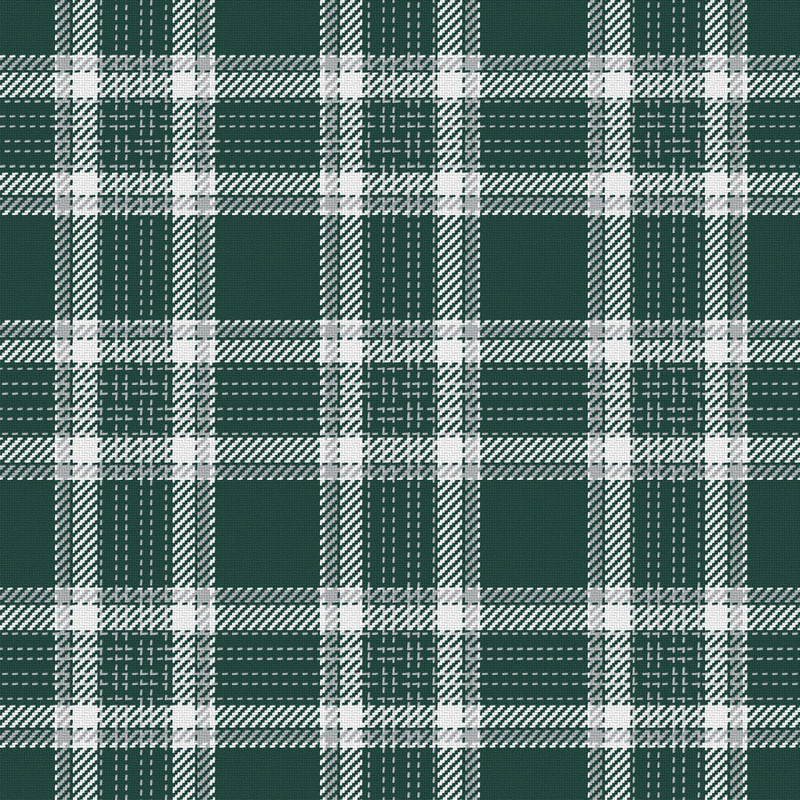 Deep Green, White & Silver Gray — Heritage