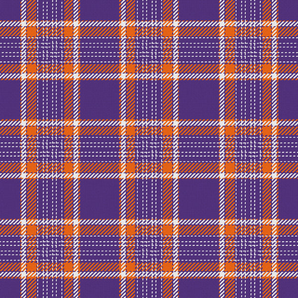 Heritage — Deep Purple, Orange & White — v044 — full pattern