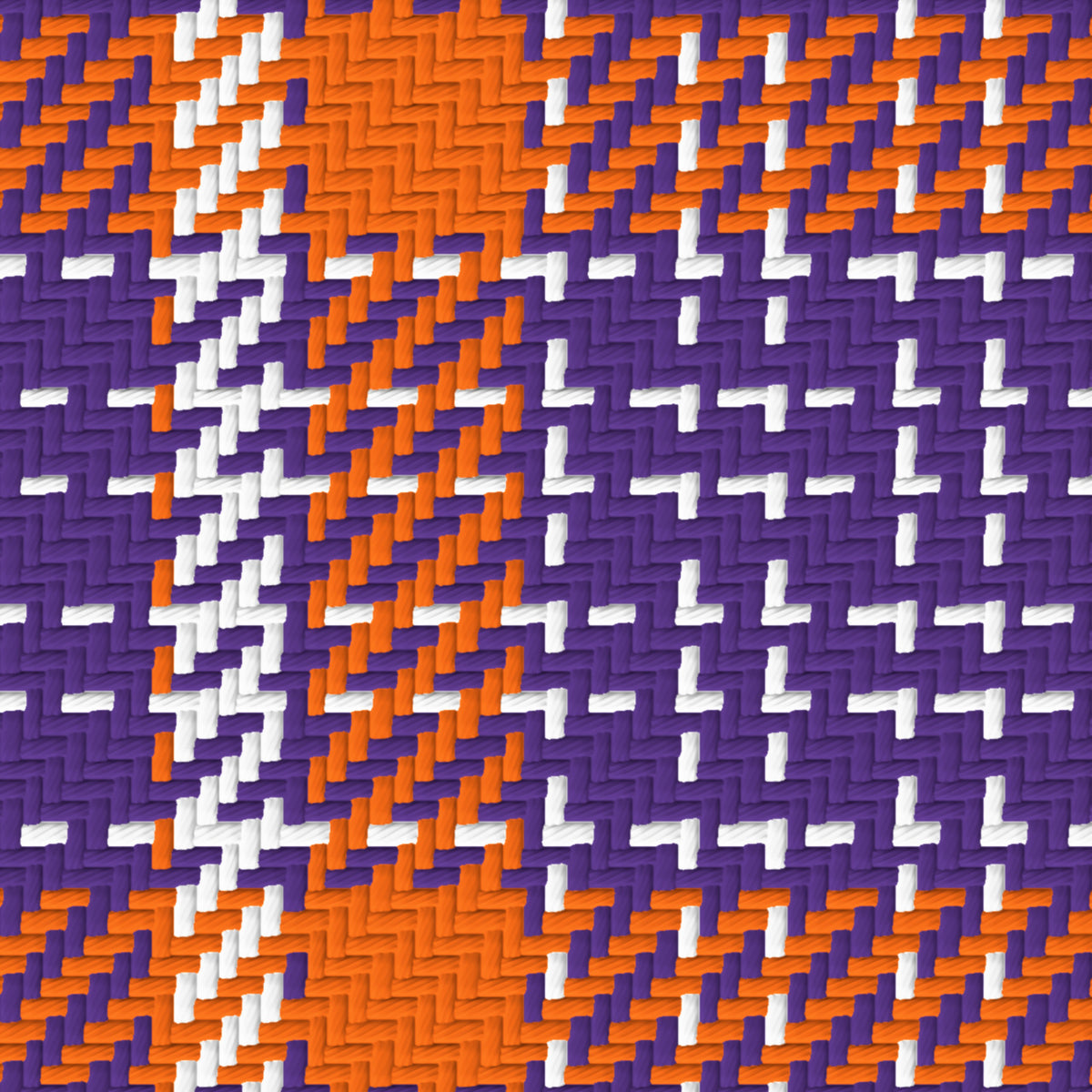 Deep Purple, Orange & White — Heritage — Pattern detail