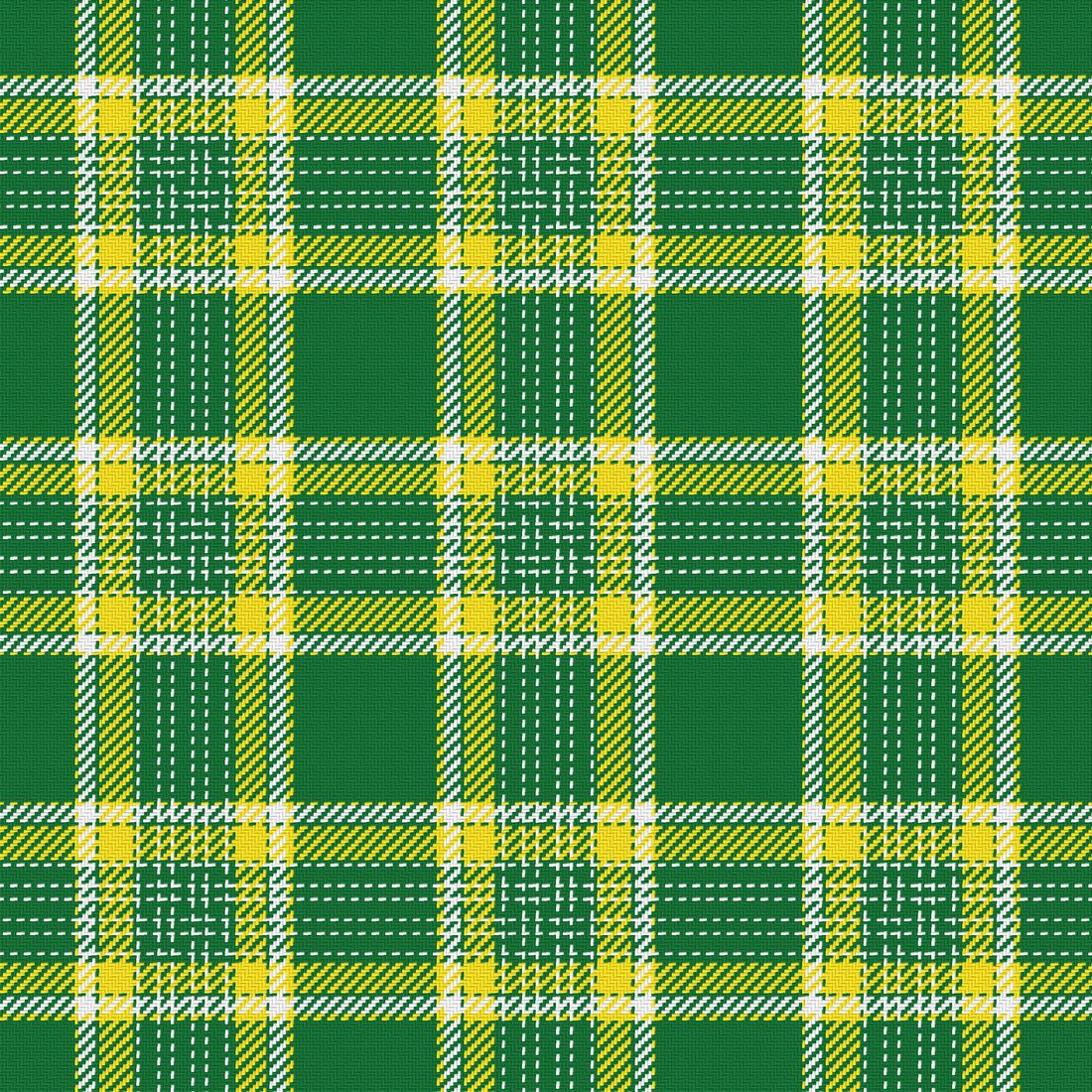 Deep Green, Golden Yellow & White — Heritage — Full pattern