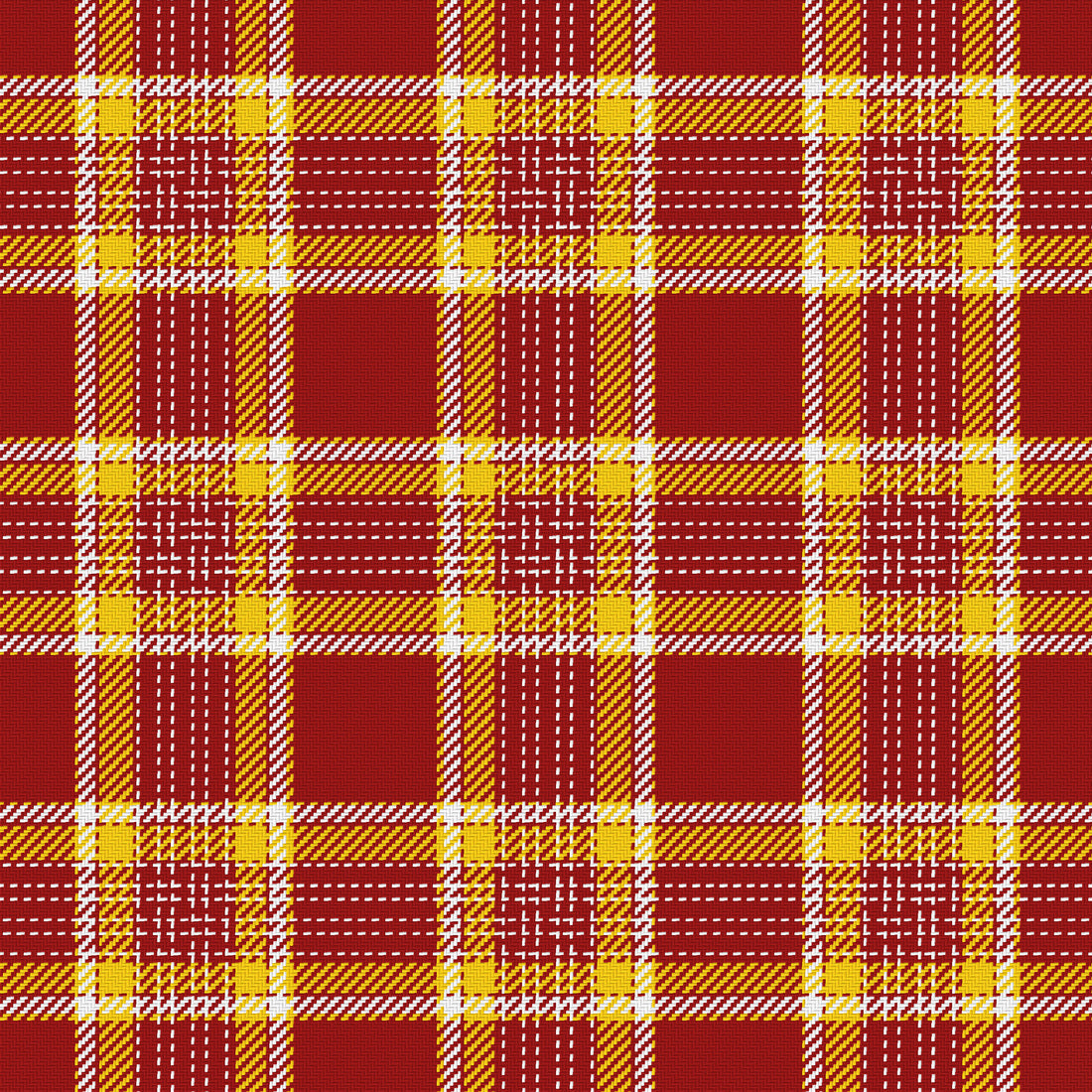 Deep Red, Golden Yellow & White — Heritage — Full pattern