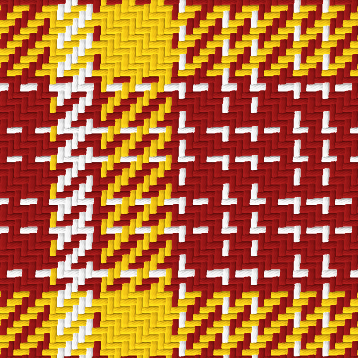 Deep Red, Golden Yellow & White — Heritage — Pattern detail