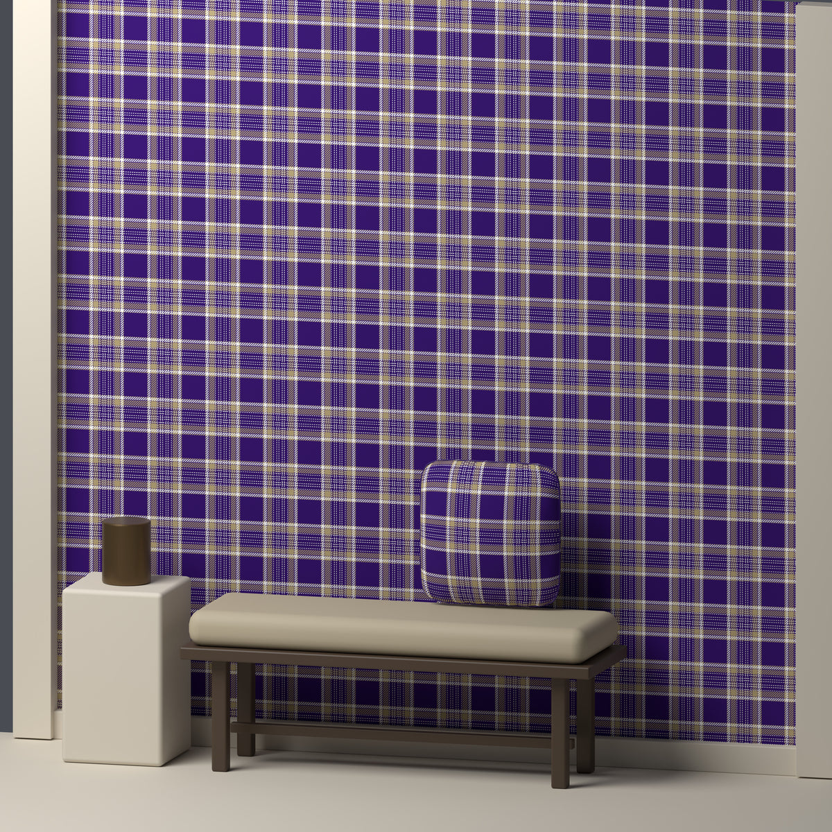 Deep Purple, Muted Gold & White — Heritage — In a room