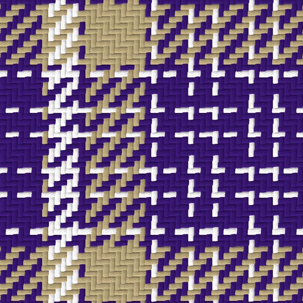 Deep Purple, Muted Gold & White — Heritage — Pattern detail