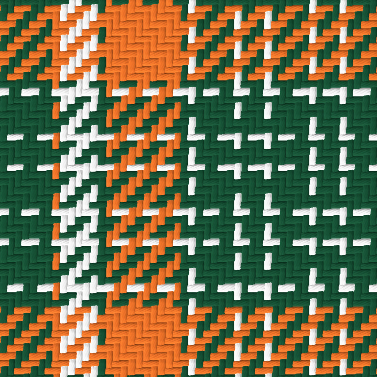Deep Green, Orange & White — Heritage — Pattern detail