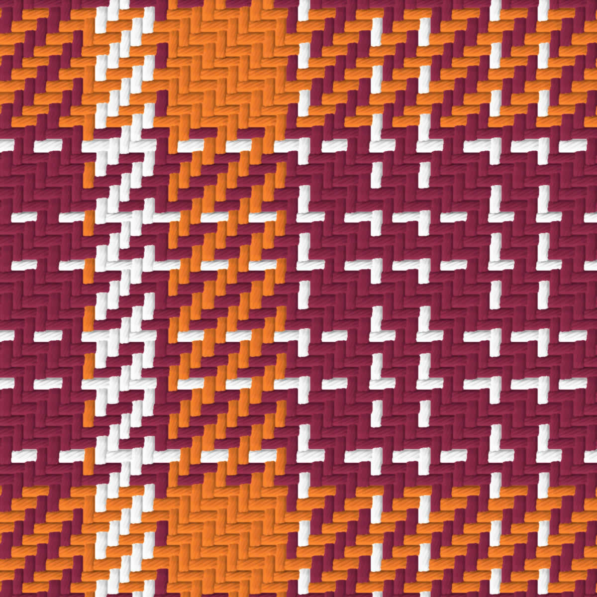 Maroon, Burnt Orange & White — Heritage — Pattern detail