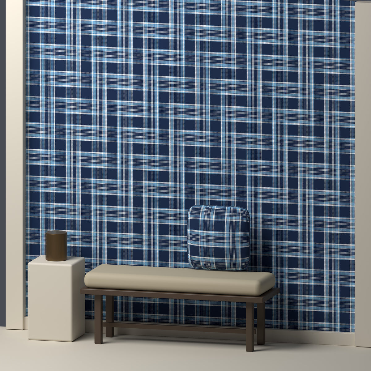 Navy, Powder Blue & White — Heritage — In a room