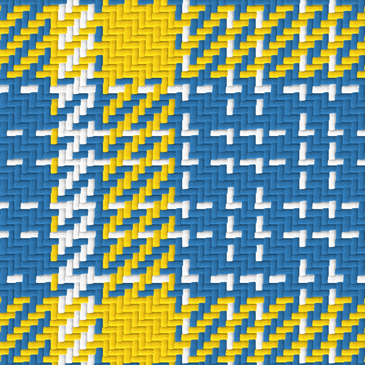 Blue, Golden Yellow & White — Heritage — Pattern detail