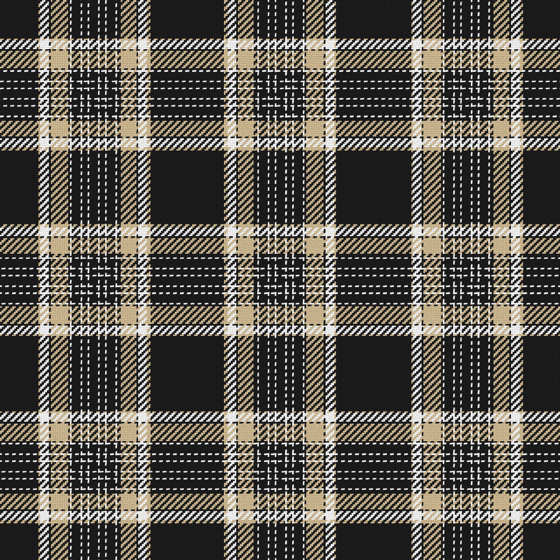 Near Black, Old Gold & White — Heritage — Full pattern