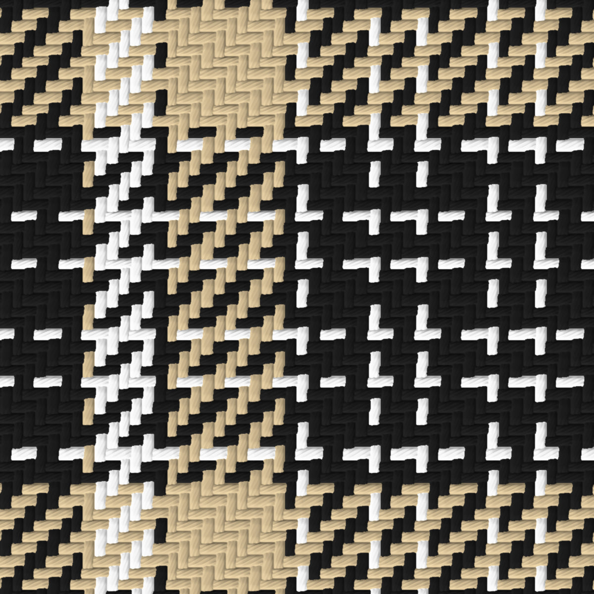 Near Black, Old Gold & White — Heritage — Pattern detail