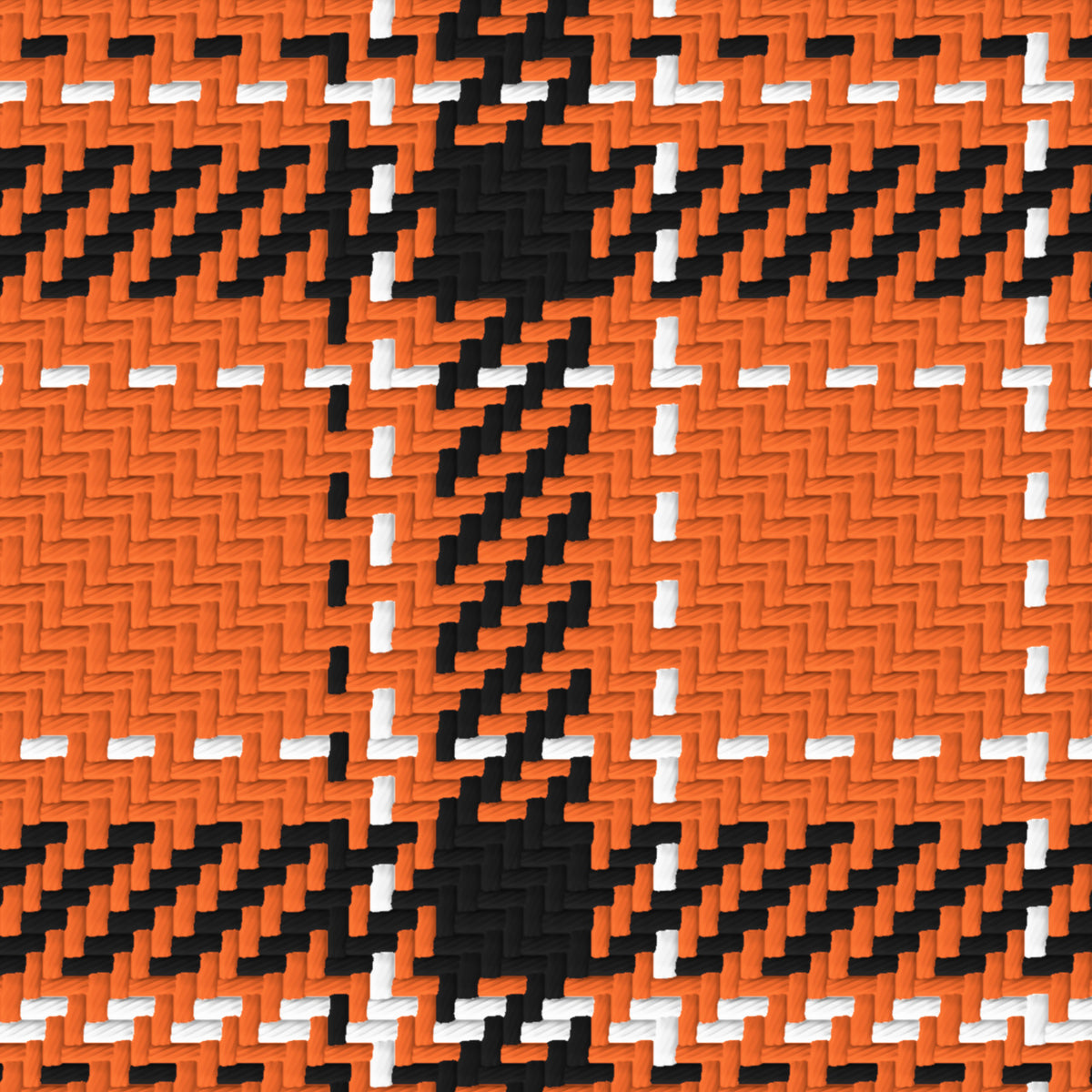 Orange, Near Black & White — Tailored — Pattern detail