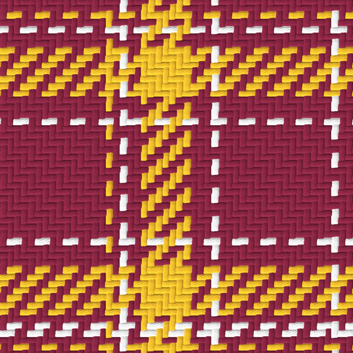 Maroon, Gold & White — Tailored — Pattern detail