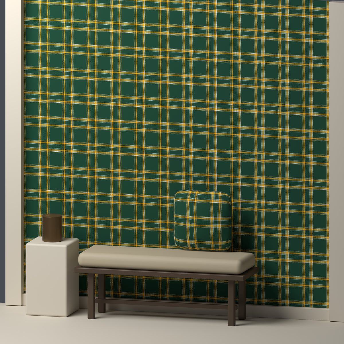 Forest Green, Gold & White — Tailored — In a room