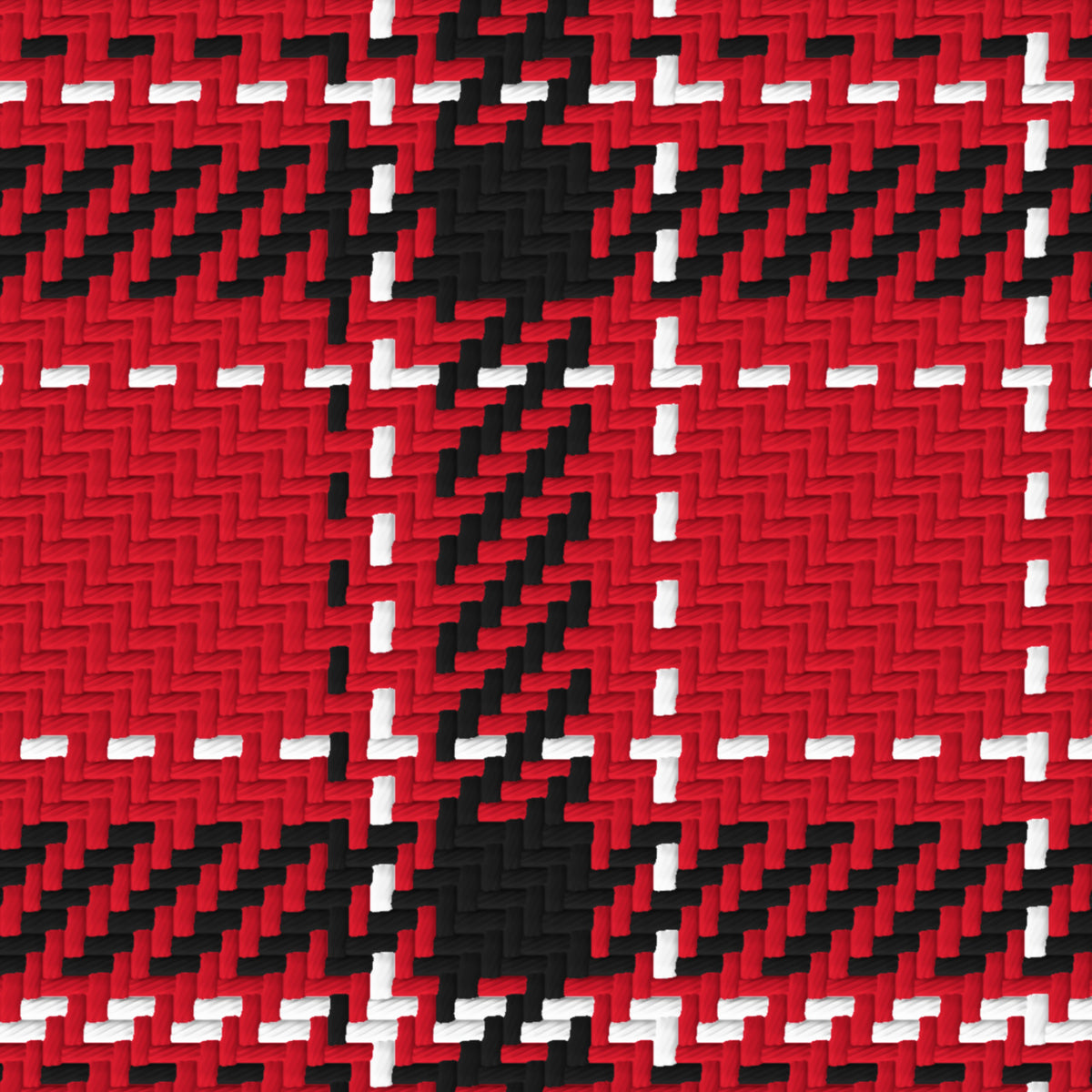Red, Near Black & White · Palette 008 — Tailored — Pattern detail