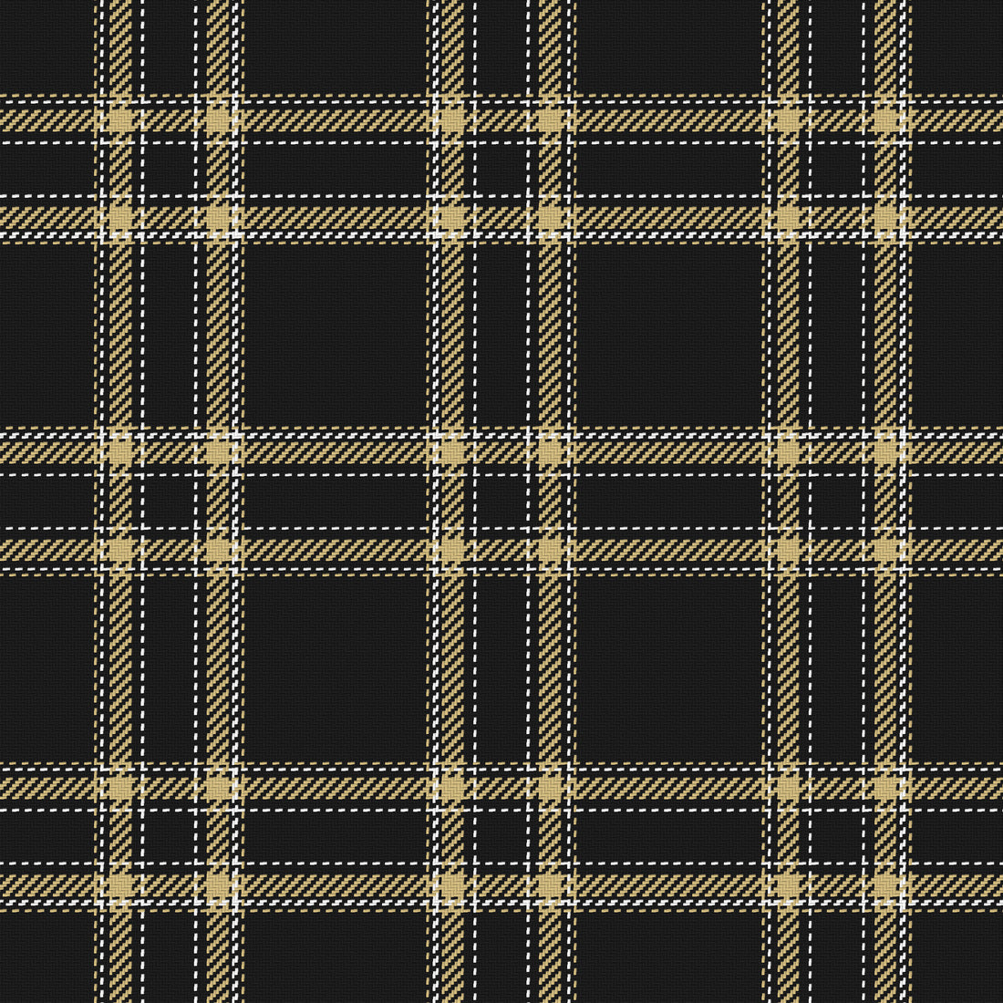 Near Black, Champagne Gold & White — Tailored — Full pattern