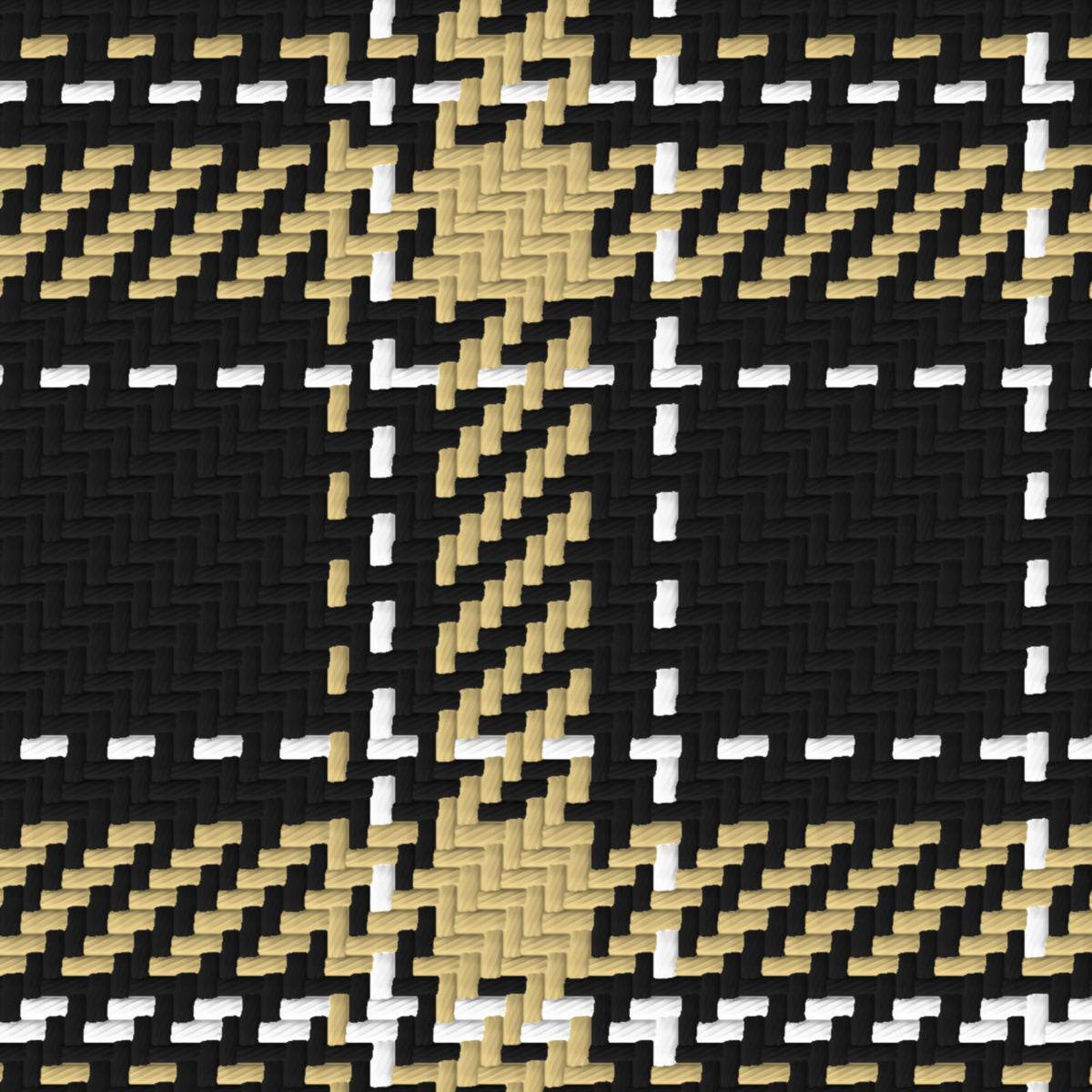 Near Black, Champagne Gold & White — Tailored — Pattern detail