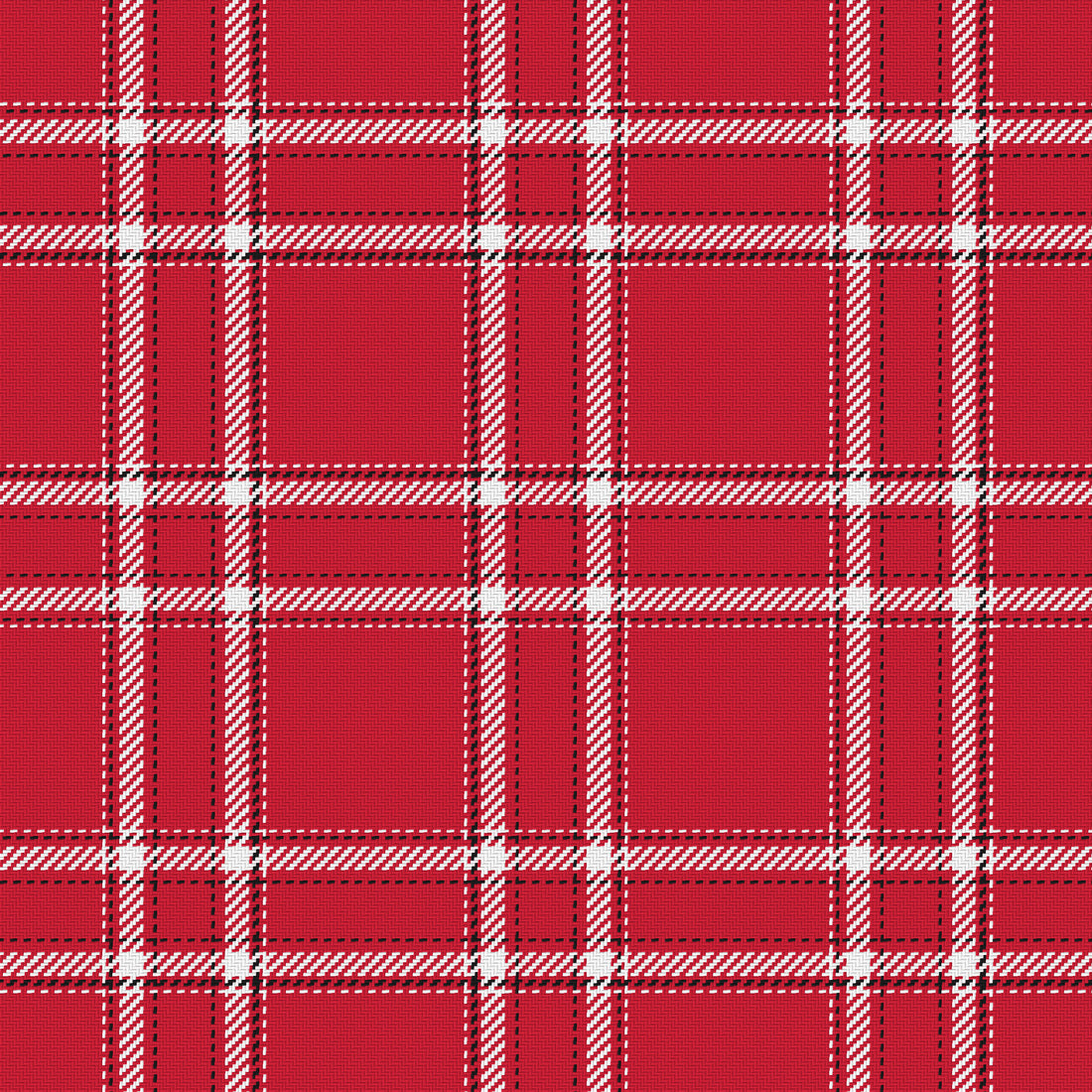 Scarlet, White & Near Black — Tailored — Full pattern