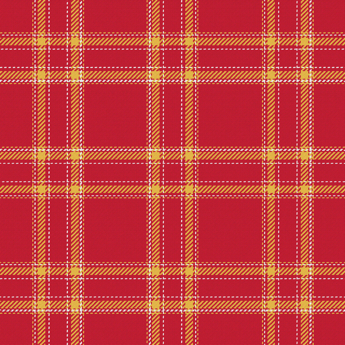 Cardinal, Warm Gold & White — Tailored — Full pattern