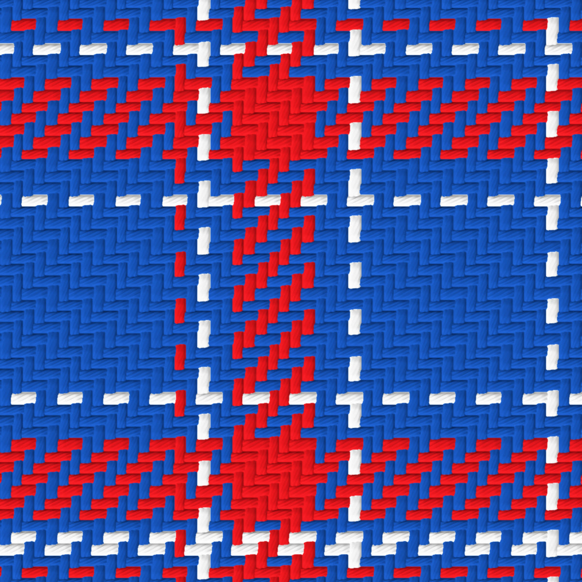 Blue, Crimson & White — Tailored — Pattern detail