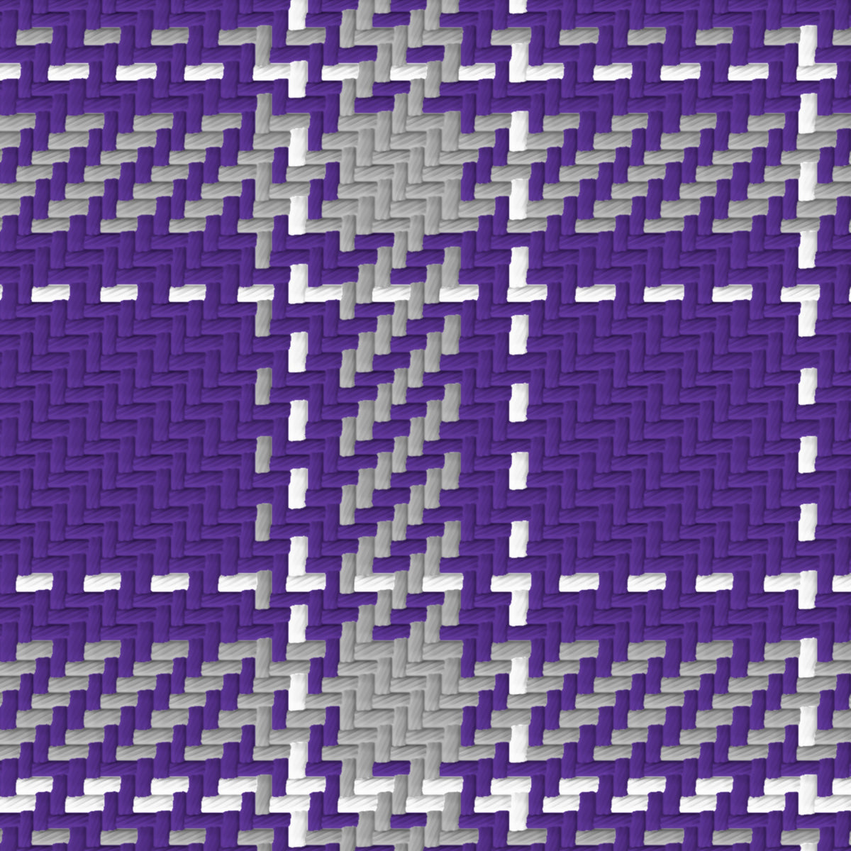 Royal Purple, Silver Gray & White — Tailored — Pattern detail