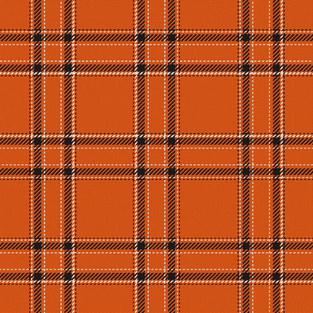 Orange, Near Black & White · Palette 014 — Tailored — Full pattern