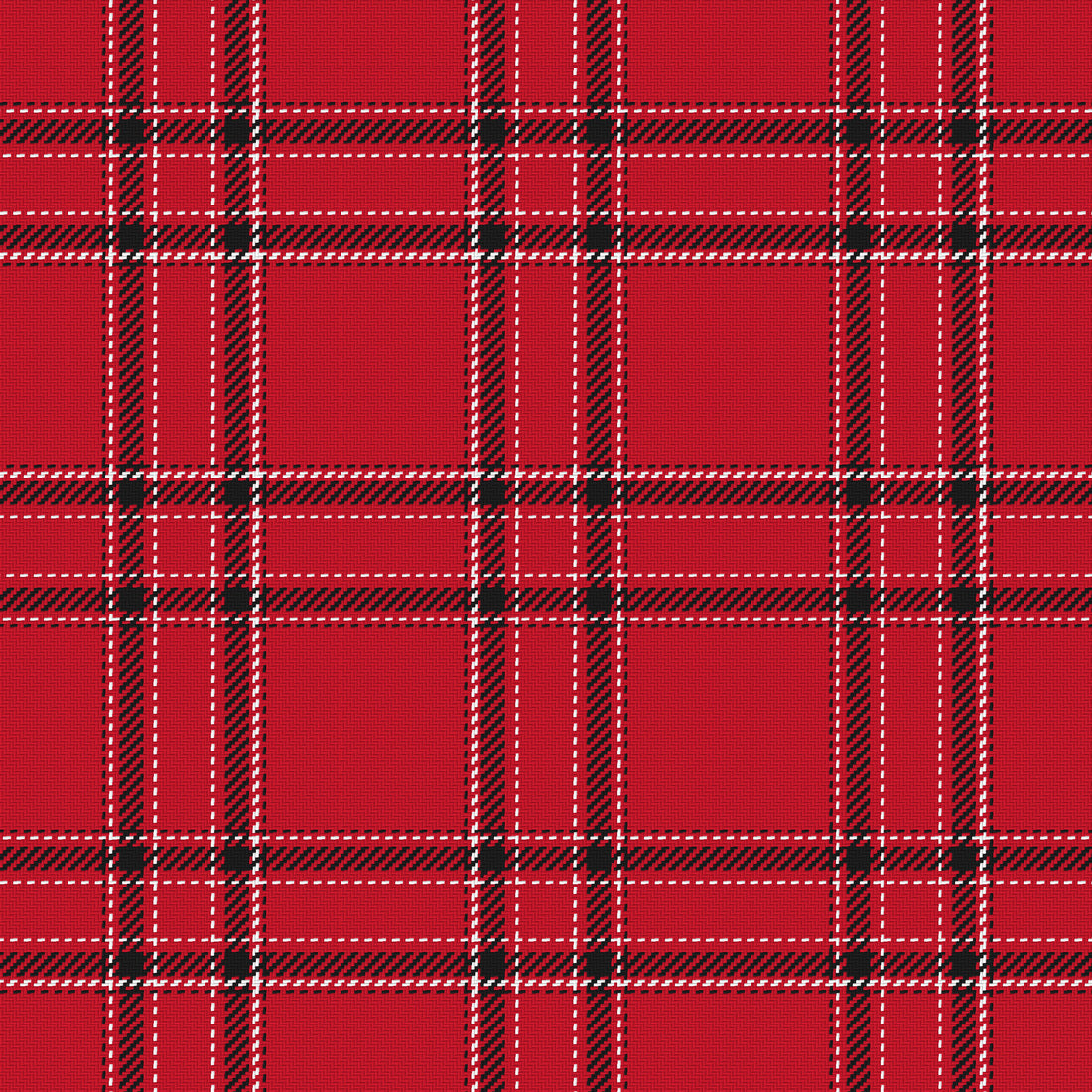 Deep Red, Near Black & White · Palette 015 — Tailored — Full pattern