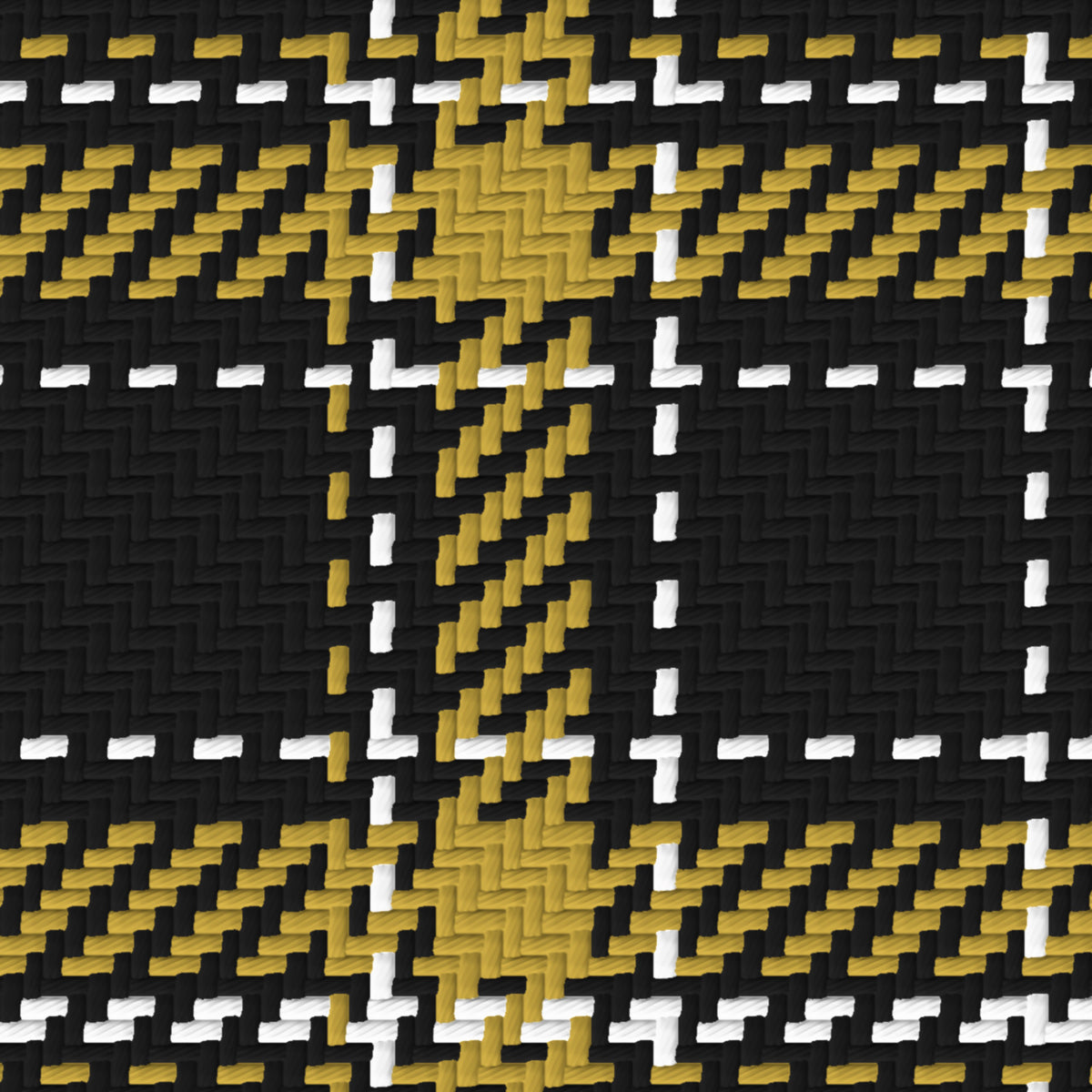 Near Black, Antique Gold & White · Palette 016 — Tailored — Pattern detail