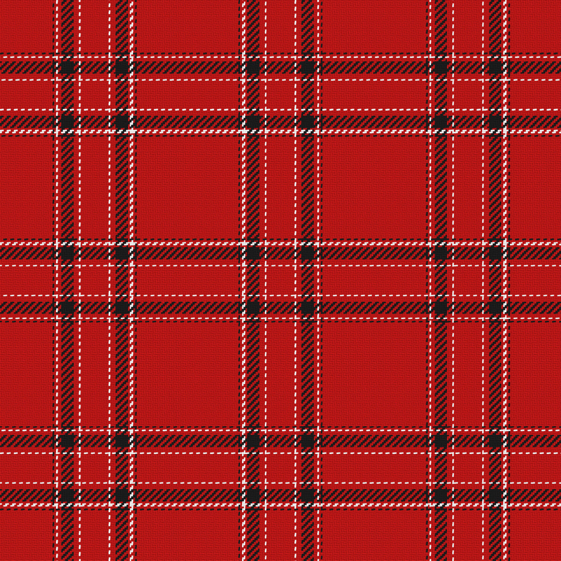 Deep Red, Near Black & White · Palette 017 — Tailored — Full pattern