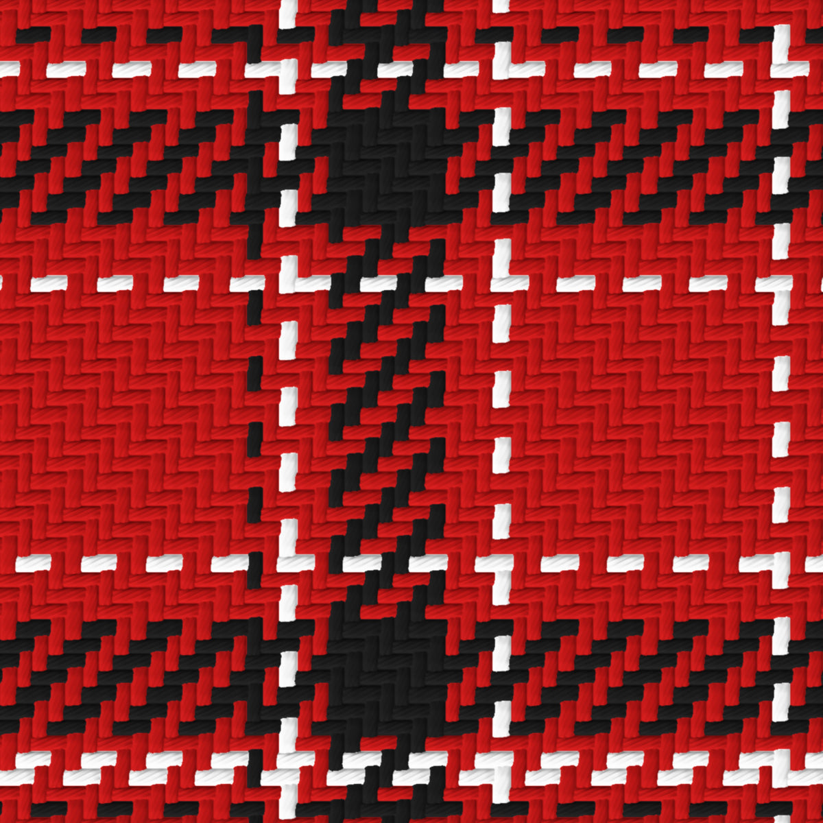 Deep Red, Near Black & White · Palette 017 — Tailored — Pattern detail