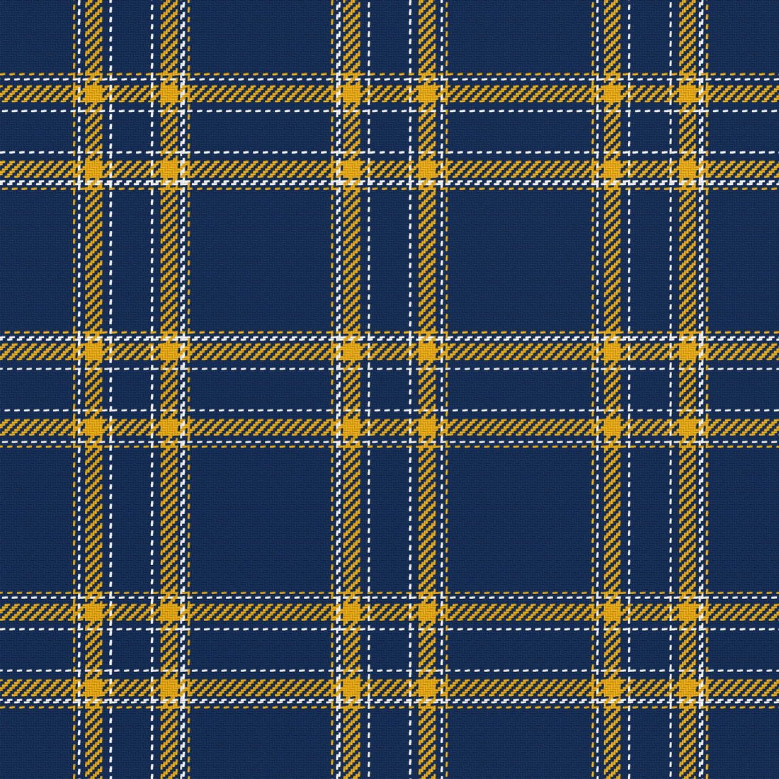 Deep Navy, Gold & White — Tailored — Full pattern