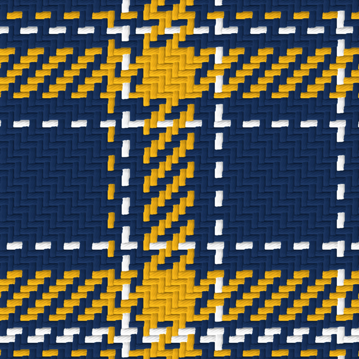 Deep Navy, Gold & White — Tailored — Pattern detail